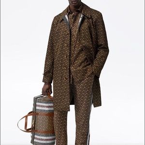 2019 Burberry Monogram Stripe Print Car Coat